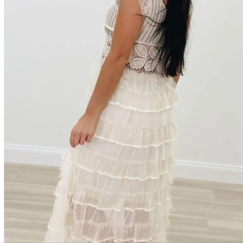 POL Crochet Patterns in Stride Dress in Natural NEW One Size - Picture 4 of 7